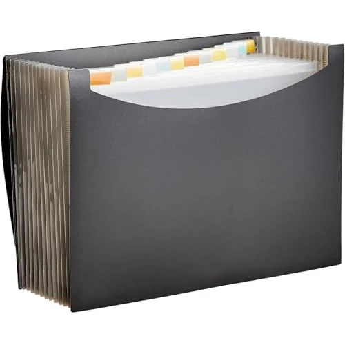 Offerta a tempo: Amazon Basics Cartella portadocumenti espandibile, formato A4, confezione da 1, Nera - 46% da 9.97 € a 5.40 €