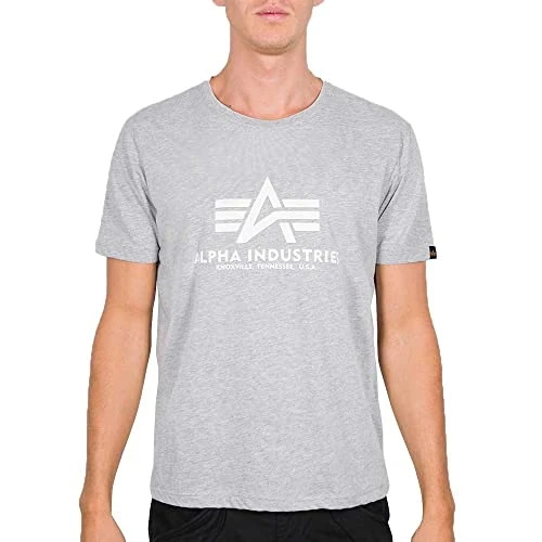 Oferta limitada: ALPHA INDUSTRIES Basic Camiseta, Gris (Grey Heather/White-230), XL para Hombre de 23.00 EUR a 15.90 EUR (ahorro 31%)