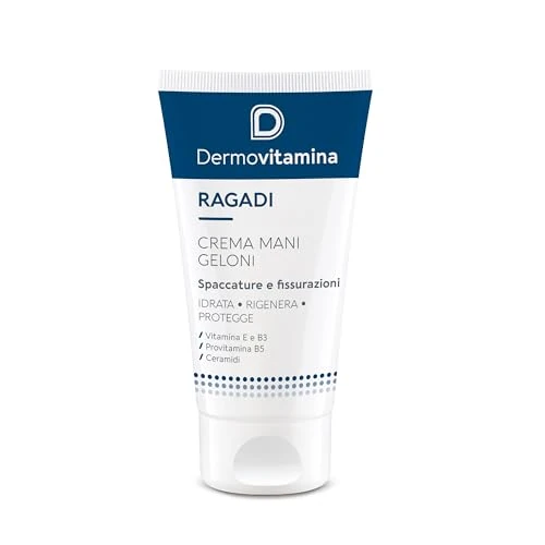 Dermovitamina Ragadi Geloni Hand Cream Foot 75 ml | Cream against cracks and chilblushes, with vitamin E, with intensive regenerating action, protects, moisturizes and nourishes the skin from external aggressions