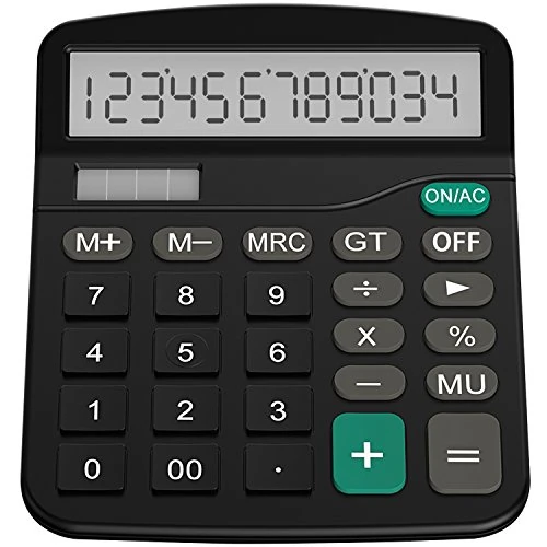 Offerta a tempo: Helect Funzione Standard Tavolo Calcolatrice, Nero - 0.00% da 12.99 € a 12.99 €