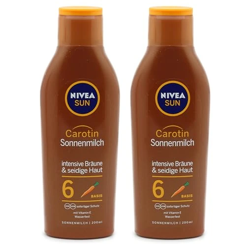 Offerta a tempo: Nivea Sun Latte Solare Carotene, SPF 6, confezione da (2 X 200 ML) - 0.00% da 21.25 € a 21.25 €