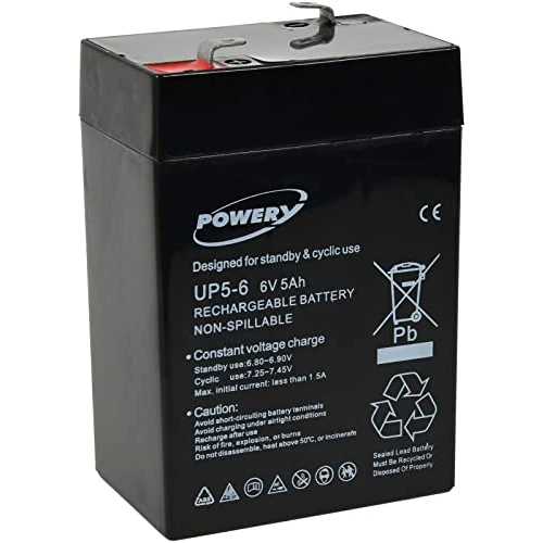 Tijdelijke aanbieding: akku-net Powery Lood-Gel Accu voor Kinder motor (op accu) Kinder voertuig Kinderquad 6V 5Ah (vervangt ook 4Ah 4,5Ah) Lead-Acid 6V 5Ah Zwart van 14.90 € naar 14.90 € (0.00% korting)