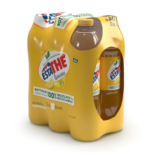 Offerta a tempo: Estathé Limone - The Freddo con Vero Infuso di Foglie di The e Succo di Limone, Bevanda Analcolica Senza Glutine, 6 Bottiglie da 1,5 lt - 10% da 11.04 € a 9.99 €