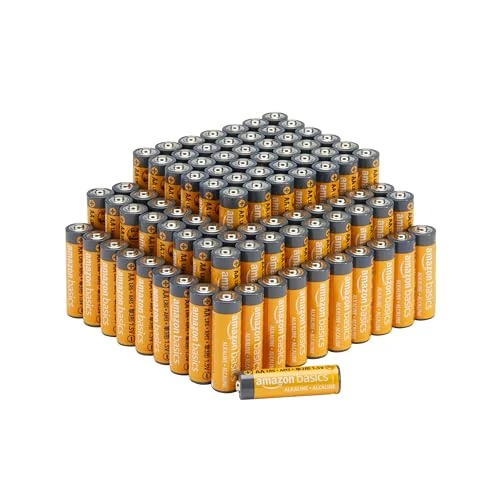 Offerta a tempo: Amazon Basics, 100 batterie alcaline AA ad alte prestazioni, 1,5 Volt, durata di 10 anni - 15% da 21.52 € a 18.29 €