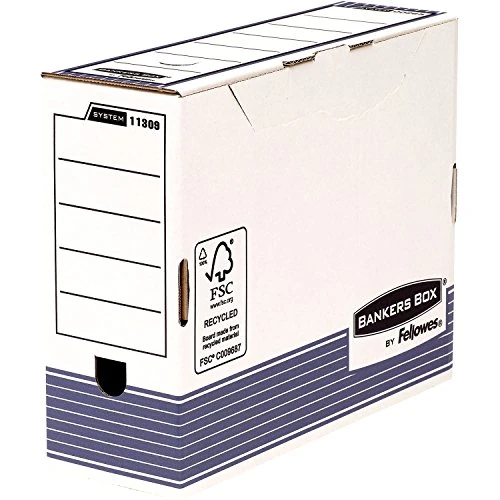 Offerta a tempo: Bankers Box 1130902 Scatola d'Archivio A4+ System, Dorso 100 mm, Confenzione da 10 Pezzi, Blu - 0.00% da 29.11 € a 29.11 €