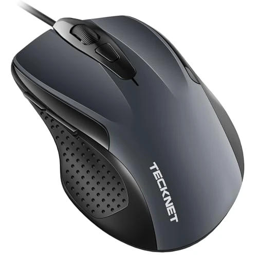 Limited-time offer: TECKNET USB Wired Mouse, 6400 DPI Mice 4 Adjustable DPI with 6-Button Corded, Optical Computer Mouse with Ergonomic Design for Laptop, Chromebook, PC, Desktop, Mac, Notebook from 9.99 £ to 9.99 £ (save 0.00%)