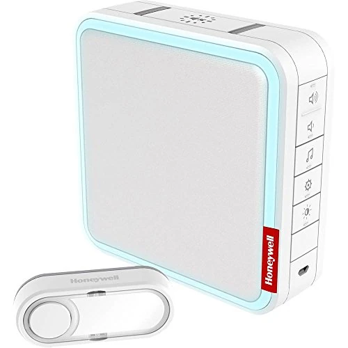 Offerta a tempo: Honeywell Home DC917S Kit Campanello Senza Fili 200 m con Alone Luminoso e Melodie Personalizzabili, Bianco - 0.00% da 81.66 € a 81.66 €