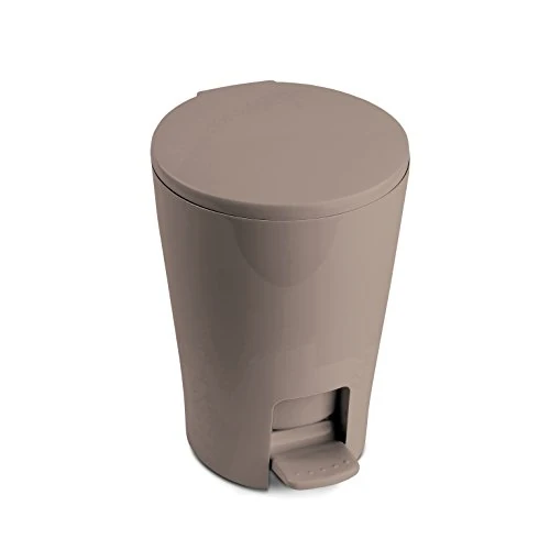 Zeitlich begrenztes Angebot: TATAY Badezimmer Mülleimer mit Pedal Diabolo 5L | Herausnehmbarer Inneneimer mit Griff | Praktisches und Pflegeleichtes Design | Hochwertiger Robuster Kunststoff | 19 x 21 x 28,2 cm – Taupe von 11.99 € auf 11.99 € (0.00% Rabat