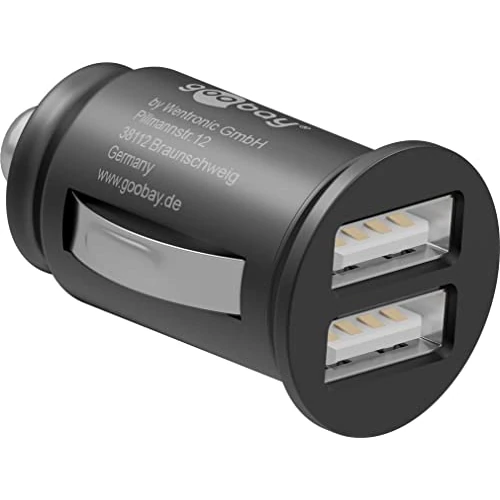 Limited-time offer: Goobay 44177 Dual USB Car Charger, 2.1 A, Black, 25mm Diameter, 43mm Length from 11.15 GBP to 11.15 GBP (save 0%)