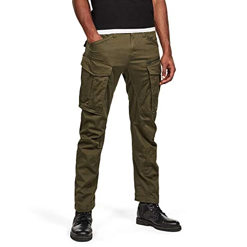 G-STAR Rovic Zip 3D Regular Tapered Pants, Pantaloni, Uomo, Verde Scuro (Dk Bronze Green D02190-5126-6059), 26W / 32L