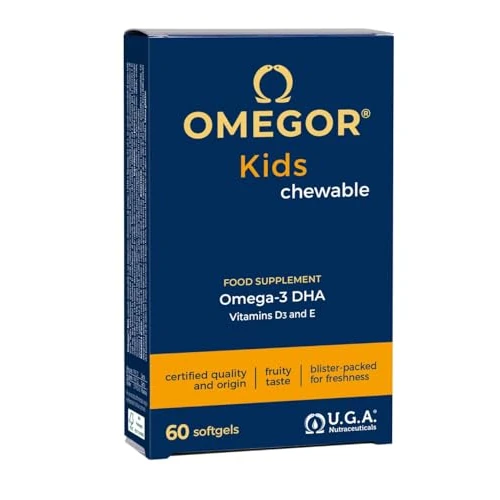 Limitiertes Angebot: Omegor Kids | Fördert das Wachstum |Ab 3 Jahre | Höchste Auszeichnung für Fischölprodukte (5 Sterne IFOS) |mit Vitamin D3 und E | Praktische und geschützte Kapseln (60 Stück) von 15.90 EUR auf 13.51 EUR (Spare 15%)