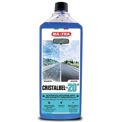 Oferta limitowana: Ma-Fra, Cristalbel -20°C, 1L, Niezamarzający płyn do Spryskiwaczy, środek do Czyszczenia szyb Samochodowych Zapobiegający Osadzaniu się Kamienia, do Czyszczenia szyb Przednich i Tylnych, Niebrudzący z 74.33 zł na 74.33 zł (oszczędź 0.00