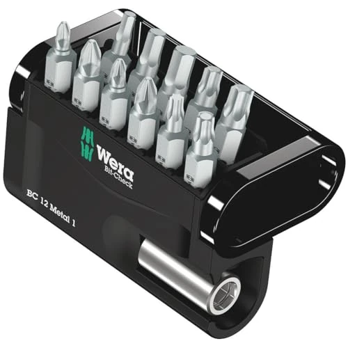Offerta a tempo: Wera 05057424001 Assortimento di Bit, Check 12, Grigio, Set di 12 Pezzi - 0.00% da 19.62 € a 19.62 €
