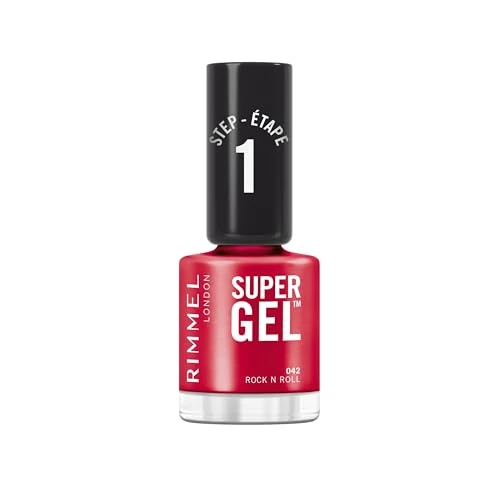 Limited offer: Rimmel London Super Gel Nail Polish, 42 Rock n Roll, 12 ml, Packaging May Vary from 7.00 EUR to 4.55 EUR (save 35%)