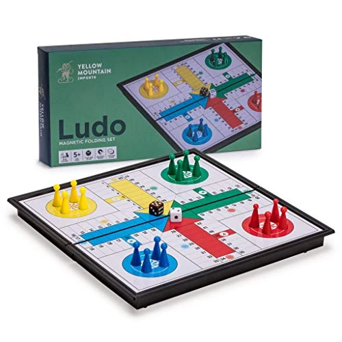 Oferta limitowana: Yellow Mountain Imports - Zestaw podróżny gry Ludo z magnetyczną planszą - 25 centymetrów - Przenośny zestaw klasycznej gry strategicznej z 66.76 zł na 66.76 zł (oszczędź 0.00%)