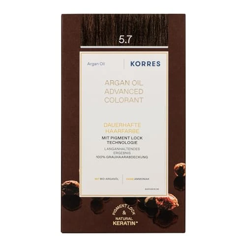 Limitiertes Angebot: KORRES Argan Oil Colorant – ammoniakfreie Haarfarbe Schokobraun hell 5.7 – 100% Grauhaarabdeckung & vegan für ein langanhaltendes Farbergebnis von 19.99 EUR auf 12.00 EUR (Spare 40%)