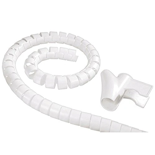 Offerta a tempo: Electraline 60629 Cavo/Raccogli Spiralato/Avvolgicavo 25 mm, Tubo a Spirale per Raccogliere Fasci di Cavi per PC, TV, Impianti Hi-Fi, 1.8 m, Bianco - 30% da 9.59 € a 6.75 €