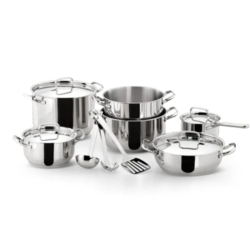 Limited offer: Lagostina Sfiziosa Saucepan Set, Stainless Steel, 13-Piece from 172.81 EUR to 172.81 EUR (save 0%)