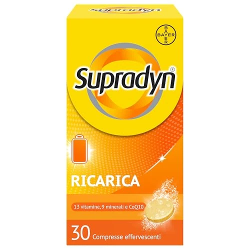 Supradyn Multivitamine Navulverpakking met vitaminen en mineralen voor volwassenen, voedingssupplementen vitamine A, B, C, D3, E, K, magnesium, calcium, zink, selenium en Q10, sinaasappelsmaak, 30