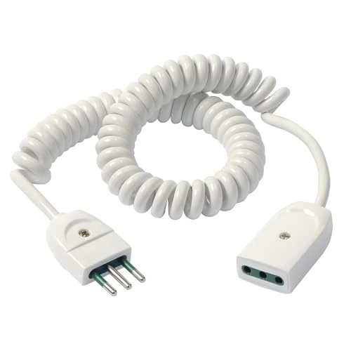 Oferta limitada: Vimar 0 PÁGS. 32347.B. Extensión en espiral extensible de 3 m. Cable eléctrico con resorte. Potencia máxima extraíble 1300 W de 10.30 € a 9.97 € (ahorro 3%)