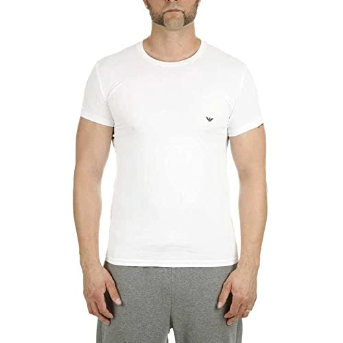 Offerta a tempo: Emporio Armani Uomo T-shirt Iconic Logoband Maglietta, Bianco (White), S - 57% da 55.00 € a 23.45 €