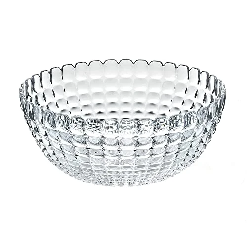 Limited offer: Guzzini Tiffany 11.8" Extra Large Bowl - Clear - Beaded Modern Design, Chip Resistant & Unbreakable, Reusable, BPA-Free, Ingredients, Nuts, Fruits - Mixing Bowl for Storage, Home & Kitchen from 50.36 EUR to 50.36 EUR (save 0%)