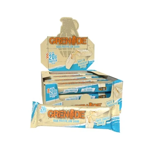 Offerta a tempo: Grenade Barretta Proteica a Basso contenuto di Zuccheri - White Chocolate Cookie, 12 x 60 g (L'imballaggio può variare) - 10% da 26.99 € a 24.24 €
