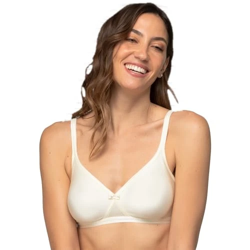 Playtex Satijnen microvezel Sujetador Sin Aros BH zonder beugel, ecru (Marfil 898), 105 (maat fabrikant: 105D) dames, ecru (Marfil 898), 90D