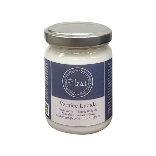Offerta a tempo: FLEUR DESIGNER'S PAINT | Vernice Protettiva, 130 ml, Trasparente Lucida, Base Acqua, Monocomponente. Alta Resistenza, Non Ingiallisce ed Essiccazione Rapida, Made in Italy. - 43% da 17.48 € a 9.99 €