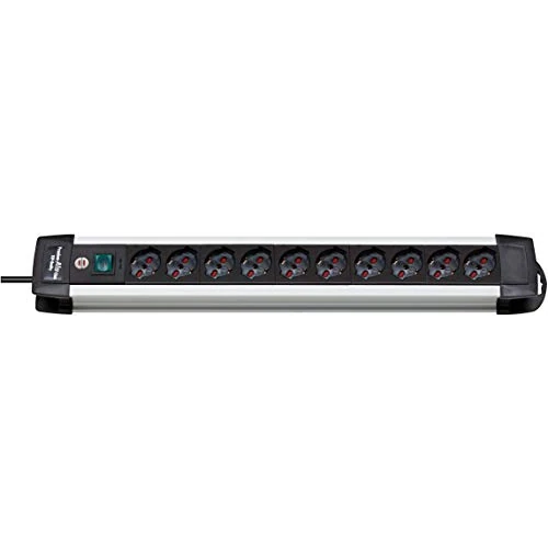 Offerta a tempo: Ciabatta Multipresa 3 metri Brennenstuhl Premium-Alu-Line, Elettrica con Interruttore e 10 Prese IT (10/16A), Cavo 3 Metri H05VV-F 3G1,5, Multipresa Robusta e Stabile, Nero (1391005010) - 0.00% da 34.15 € a 34.15 €