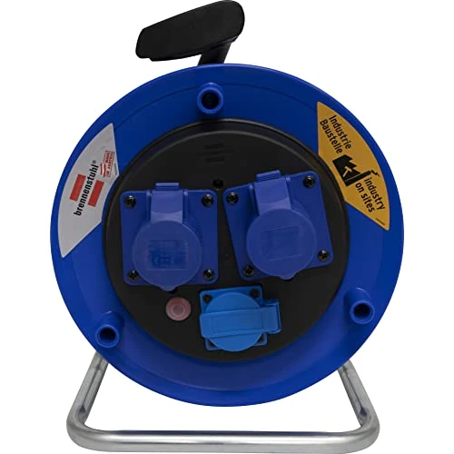 Begrenztes Angebot: Professionelle Kabeltrommel ohne Kabel Brennenstuhl | 1 Schukostecker und 2 CEE-Steckdosen 3-polig 230 V/16 A selbstschließend | Serie Garant St CEE2 - IP44 von 45.28 EUR auf 43.47 EUR (Rabatt 4%)