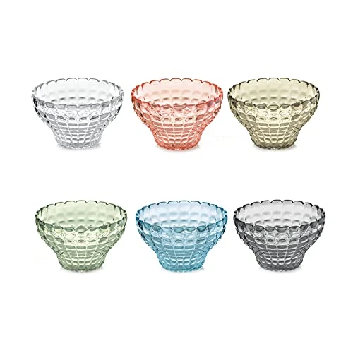 Offerta a tempo: Guzzini - Tiffany, Set di 6 Coppette, Ciotoline in Plastica - Multicolore, Ø 24,5 x h13 cm - 22580152 - 42% da 41.50 € a 24.20 €