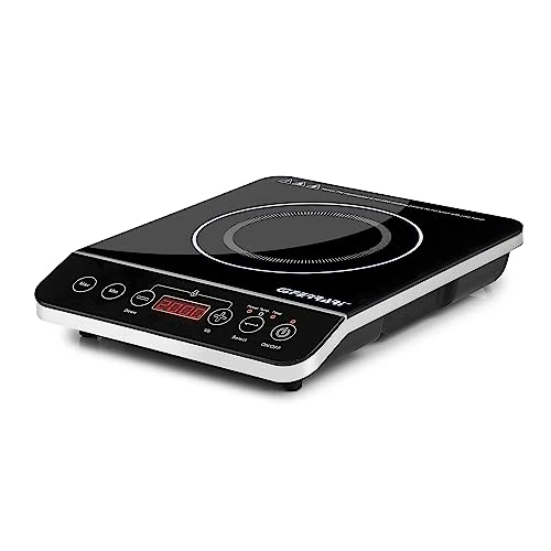 G3 Ferrari G10061 Placa de Inducción Individual "Energy", 2000 W, Pantalla Digital, Regulación de Temperatura, Controles Soft-Touch, Temporizador