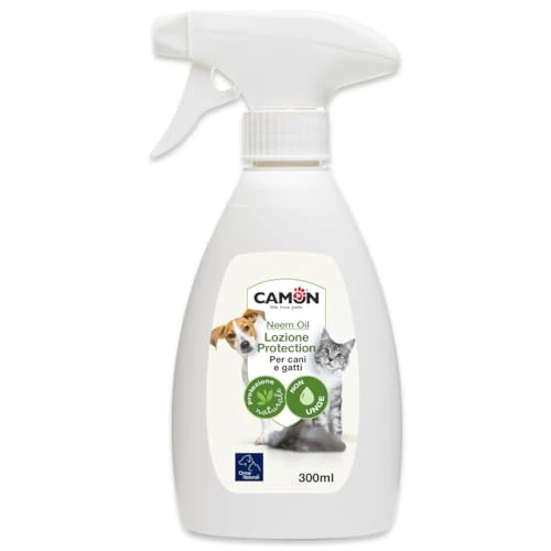 Offerta a tempo: CAMON - Lozione Protettiva "Olio di Neem" per Cani e Gatti, 300ml, Non Unge - 11% da 19.30 € a 17.14 €