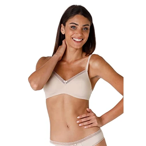 Lovable Reggiseno senza Ferretto e Coppe non Imbottite Preformate in Microfibra Soft, Sostegno, Art. 027O, My Daily Comfort Donna