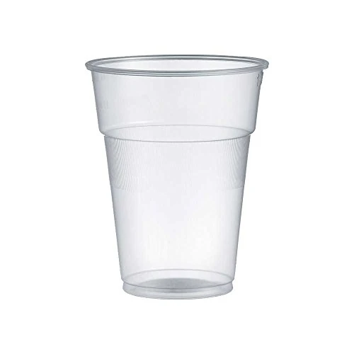 Kristal 300 Stück Plastikbecher aus weichem Kunststoff für 300 ml Wasser, Getränke, Cocktails, Erfrischungsgetränke, stabile Becher