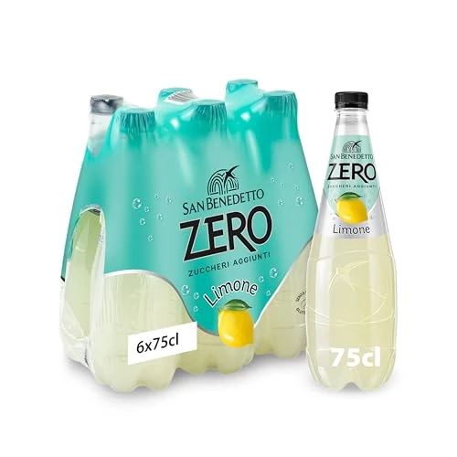 San Benedetto - Limone, Bibita Analcolica Gasata, Senza Zuccheri Aggiunti - 750 Ml [Confezione da 6]