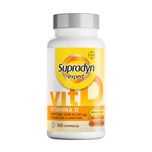 Supradyn Vitamine D-tabletten 2000 IE hoge dosis (50 μg) - vitamine D3 ter ondersteuning van het immuunsysteem en de gezondheid van de bot* - 365 tabletten voor een jaarvoorraad