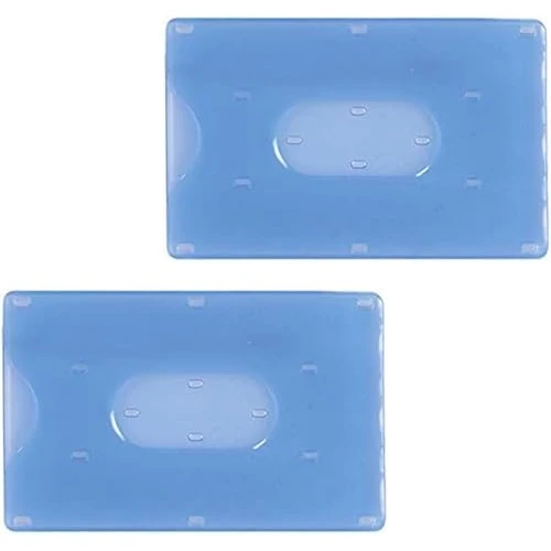 Porta tarjetas de plástico rígida para tarjetas de crédito y tarjeta magnético, 2 unidades