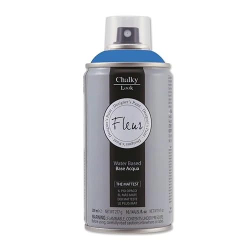 Fleur Paint Peinture en spray effet craie ou plâtre extra mat Chalky Look 300 ml est un produit sans odeur, à l'eau et qui ne coule pas.