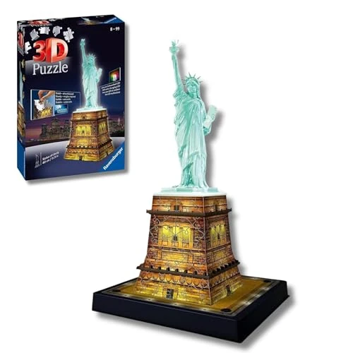 Offre limitée : Ravensburger - Puzzle 3D Building - Statue de la Liberté illuminée - A partir de 8 ans - 108 pièces numérotées à assembler sans colle - Accessoires de finition inclus - 12596 de 40.00 EUR à 32.40 EUR (remise 19%)