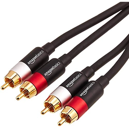 Offerta a tempo: Amazon Basics 2 cavi audio RCA per amplificatori, diffusori attivi o subwoofer, con connettori placcati oro, 2.4 m, nero - 15% da 8.83 € a 7.50 €