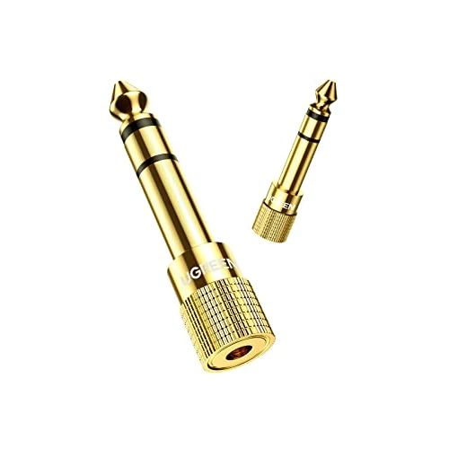 Oferta limitada: UGREEN Adaptador Audio Jack 3.5 a 6.3 Clavija a Minijack Conector 6.35 Macho a 3.5 Hembra HiFi Sonido para Piano Eléctrico Teclado Amplificador Guitarra Auricular Mezclador, 2 Pack de 10.99 € a 8.79 € (ahorro 20%)