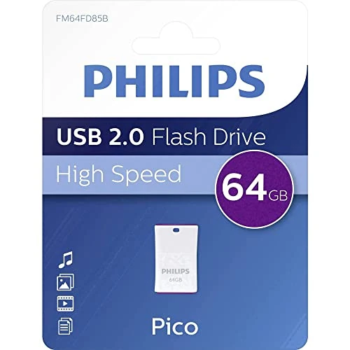 Offre limitee: Philips Pico Édition High Speed clé USB 2.0 64 Go Ultra Small pour PC, Ordinateur Portable, Smart TV, Audio pour Voitures et Autres, Vitesse de Lecture jusqu'à 25 Mo/s de 13.63 EUR a 13.63 EUR (economie 0%)