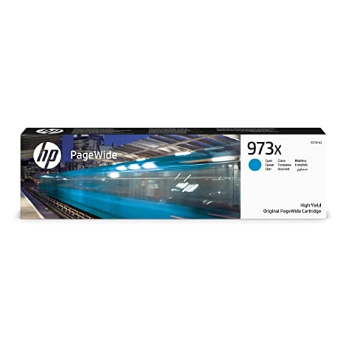 HP F6T81AE 973X High Yield Original PageWide Cartridge, Cyan, Single Pack