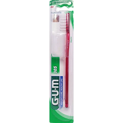 Gum Classic 305 Regular Hard Toothbrush, 1 Piece