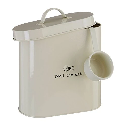 Limited-time offer: Premier Housewares 507525 Adore Pets Feed The Cat Food Storage Bin with Spoon, 2.8 L - Cream from 18.99 GBP to 16.75 GBP (save 12%)