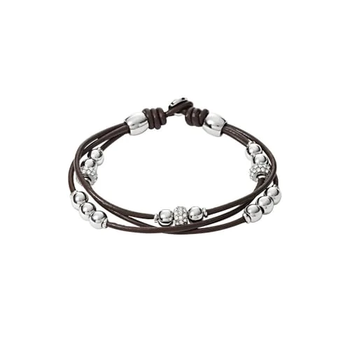 Oferta limitowana: Fossil Kobiety Sadie Bransoletka, Brązowy/Srebrny, 19 cm z 195.00 zł na 146.20 zł (oszczędź 25%)
