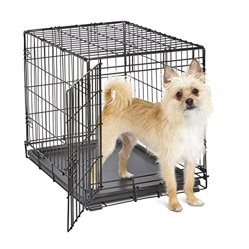 Limited offer: New World Single Door Folding Metal 24-Inch Dog Crate, Includes Leak-Proof Pan, Floor Protecting Feet, & New Patented Features, for Small Breeds from 34.99 EUR to 31.84 EUR (save 9%)