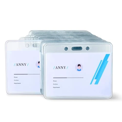 Limited-time offer: Amazon Basics Badge Holder, Horizontal, Clear, Pack of 50 from 8.57 £ to 7.28 £ (save 15%)